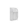 Azzurro Kamari Bar Stool With Matte White Aluminum Frame And White Mist All-Weather Texteline Rope - Angled