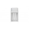Azzurro Kamari Bar Stool With Matte White Aluminum Frame And White Mist All-Weather Texteline Rope - Front