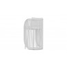 Azzurro Kamari Bar Stool With Matte White Aluminum Frame And White Mist All-Weather Texteline Rope - Back Angle