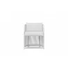 Azzurro Kamari Dining Chair With Matte White Aluminum and White Mist All-Weather Texteline Rope - Front - Azzurro Kamari Dining Chair With Matte White Aluminum and White Mist All-Weather Texteline Rope - Front