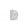 Azzurro Kamari Dining Chair With Matte White Aluminum and White Mist All-Weather Texteline Rope - Side