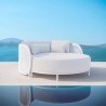 Azzurro Kamari Day Bed With Matte White Aluminum Frame And White Mist All-Weather Texteline Rope - Lifestyle