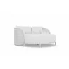 Azzurro Kamari Day Bed With Matte White Aluminum Frame And White Mist All-Weather Texteline Rope - Angled - Azzurro Kamari Day Bed With Matte White Aluminum Frame And White Mist All-Weather Texteline Rope - Angled