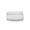 Azzurro Kamari Day Bed With Matte White Aluminum Frame And White Mist All-Weather Texteline Rope - Front