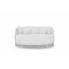 Azzurro Kamari Day Bed With Matte White Aluminum Frame And White Mist All-Weather Texteline Rope - Front - Azzurro Kamari Day Bed With Matte White Aluminum Frame And White Mist All-Weather Texteline Rope - Front