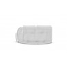 Azzurro Kamari Day Bed With Matte White Aluminum Frame And White Mist All-Weather Texteline Rope - Back Angled