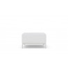 Azzurro Living Kamari Ottoman With Matte White Aluminum Frame And White Mist All-Weather Texteline Rope - Side