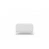 Azzurro Living Kamari Ottoman With Matte White Aluminum Frame And White Mist All-Weather Texteline Rope - Side - Azzurro Living Kamari Ottoman With Matte White Aluminum Frame And White Mist All-Weather Texteline Rope - Side