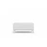 Azzurro Living Kamari Ottoman With Matte White Aluminum Frame And White Mist All-Weather Texteline Rope - Front - Azzurro Living Kamari Ottoman With Matte White Aluminum Frame And White Mist All-Weather Texteline Rope - Front