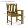 Kingston Dining Armchair- dimension - Kingston Dining Armchair- dimension