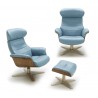 J&M Furniture Karma Lounge Chair Blue