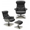 J&M Furniture Karma Lounge Chair  Black