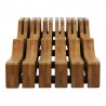 Oceanstar In-Drawer Bamboo Knife Organizer - Front