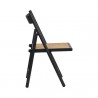 Sunpan Livvy Folding Dining Chair - Black - Set of Two - Side Angle