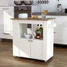 Anderson Teak Aston 33.5" Kitchen Cart - Lifestyle with Contents