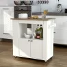 Anderson Teak Aston 33.5" Kitchen Cart - Lifestyle with Contents - Anderson Teak Aston 33.5" Kitchen Cart - Lifestyle with Contents