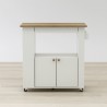 Anderson Teak Aston 33.5" Kitchen Cart - Front and Empty