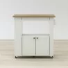 Anderson Teak Aston 33.5" Kitchen Cart - Front and Empty - Anderson Teak Aston 33.5" Kitchen Cart - Front and Empty
