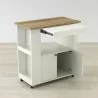 Anderson Teak Aston 33.5" Kitchen Cart - Angled with Opened Drawer - Anderson Teak Aston 33.5" Kitchen Cart - Angled with Opened Drawer