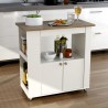 Anderson Teak Aston 33.5" Kitchen Cart - Lifestyle with Contents 2