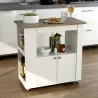 Anderson Teak Aston 33.5" Kitchen Cart - Lifestyle with Contents 2 - Anderson Teak Aston 33.5" Kitchen Cart - Lifestyle with Contents 2