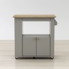 Anderson Teak Astor 35" Kitchen Cart - Front and Empty