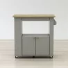 Anderson Teak Astor 35" Kitchen Cart - Front and Empty - Anderson Teak Astor 35" Kitchen Cart - Front and Empty