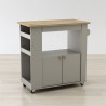 Anderson Teak Astor 35" Kitchen Cart - Right Angle Empty