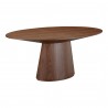 Moe's Home Collection Otago Oval Dining Table in Walnut - Front Side Angle