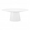 Moe's Home Collection Otago Oval Dining Table in White - Front Angle