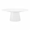 Moe's Home Collection Otago Oval Dining Table in White - Front Angle - Moe's Home Collection Otago Oval Dining Table in White - Front Angle
