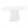 Moe's Home Collection Otago Oval Dining Table in White - Front Side Angle