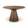 Moe's Home Collection Otago Round Dining Table in Walnut - Front Angle - Moe's Home Collection Otago Round Dining Table in Walnut - Front Angle