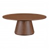 Moe's Home Collection Otago Oval Coffee Table in Walnut - Front Angle