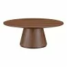 Moe's Home Collection Otago Oval Coffee Table in Walnut - Front Angle - Moe's Home Collection Otago Oval Coffee Table in Walnut - Front Angle
