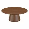 Moe's Home Collection Otago Oval Coffee Table in Walnut - Front To Angle - Moe's Home Collection Otago Oval Coffee Table in Walnut - Front To Angle