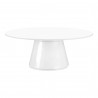 Moe's Home Collection Otago Oval Coffee Table in White - Front Angle