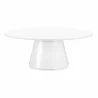 Moe's Home Collection Otago Oval Coffee Table in White - Front Angle - Moe's Home Collection Otago Oval Coffee Table in White - Front Angle