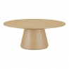 Moe's Home Collection Otago Oval Coffee Table in Oak - Front Angle