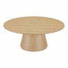 Moe's Home Collection Otago Oval Coffee Table in Oak - Front Top Angle