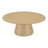Moe's Home Collection Otago Oval Coffee Table in Oak - Front Top Angle - Moe's Home Collection Otago Oval Coffee Table in Oak - Front Top Angle