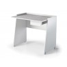 Casabianca MARCO Office Desk In White Wood Grain And Light Gray Concrete Melamine - Angled