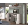 Casabianca MARCO Office Desk In White Wood Grain And Light Gray Concrete Melamine - Lifestyle 3