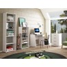Casabianca MARCO Office Desk In White Wood Grain And Light Gray Concrete Melamine - Lifestyle 2