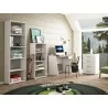 Casabianca MARCO Office Desk In White Wood Grain And Light Gray Concrete Melamine - Lifestyle 2 - Casabianca MARCO Office Desk In White Wood Grain And Light Gray Concrete Melamine - Lifestyle 2