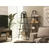 Casabianca ACE Bookcase In Walnut With Matte Chromed Metal Frame - Lifestyle 2 - Casabianca ACE Bookcase In Walnut With Matte Chromed Metal Frame - Lifestyle 2