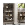 Casabianca ACE Bookcase In Walnut With Matte Chromed Metal Frame - Lifestyle 4 