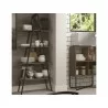 Casabianca ACE Bookcase In Walnut With Matte Chromed Metal Frame - Lifestyle 4  - Casabianca ACE Bookcase In Walnut With Matte Chromed Metal Frame - Lifestyle 4 