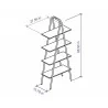 Casabianca ACE Bookcase In Matte White With Matte Black Metal Frame - Dimensions - Casabianca ACE Bookcase In Matte White With Matte Black Metal Frame - Dimensions