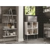 Casabianca ACE Bookcase In Matte White With Matte Black Metal Frame - Lifestyle 3
